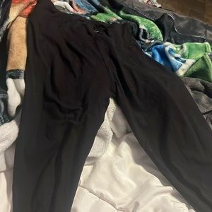 Black leggings has a little white mark at the end of the leg